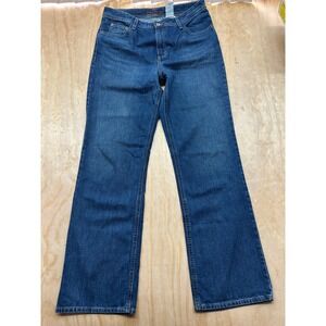 Eddie Bauer Premium Denim Natural Fit Straight Leg Jeans Womens 10R Medium Wash